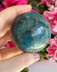 Blue Apatite Crystal Sphere