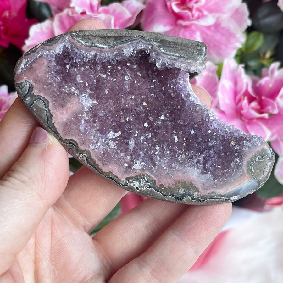 Lavender Amethyst Geode Partially Polished