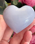 Blue Chalcedony Crystal Heart