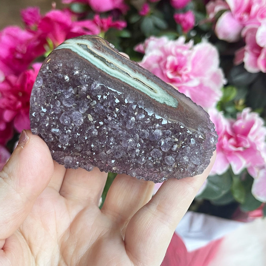 Amethyst Geode Partially Polished