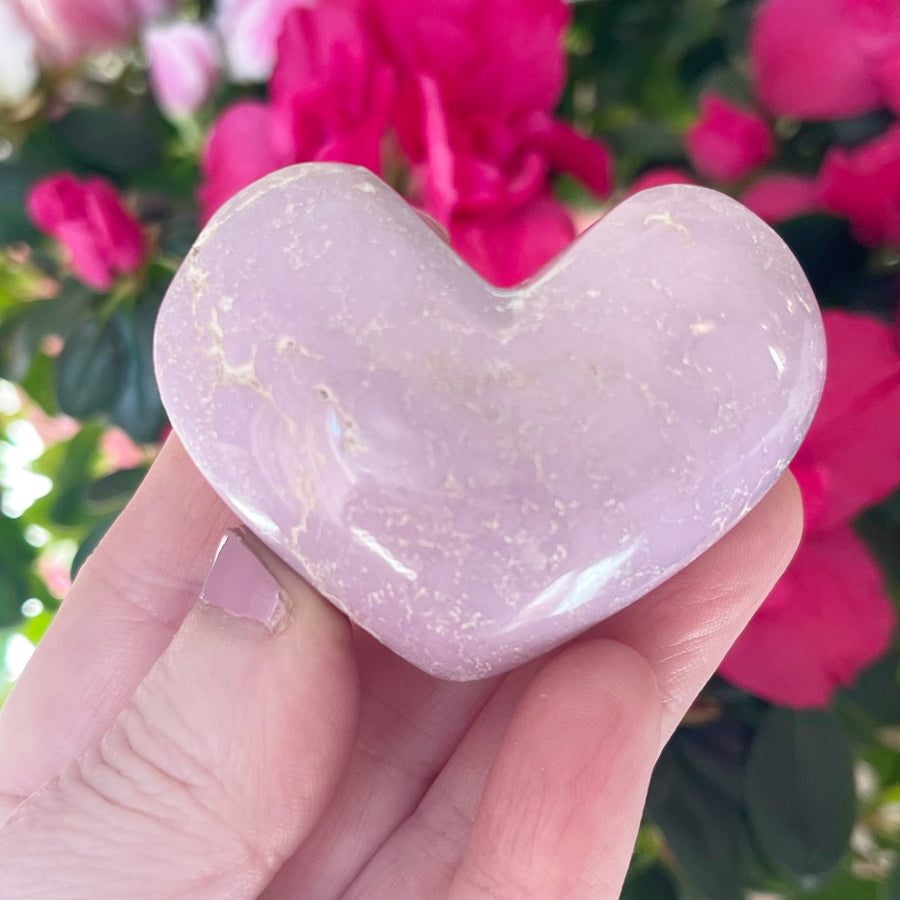 Rare Pink Phosphosiderite Crystal Heart