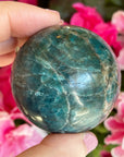 Blue Apatite Crystal Sphere