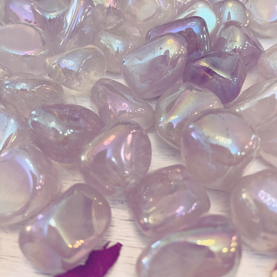Angel Aura  Quartz Tumbles Lot