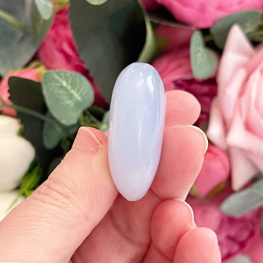 Blue Chalcedony Crystal Heart