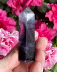 Purple Rainbow Fluorite Crystal Generator Tower