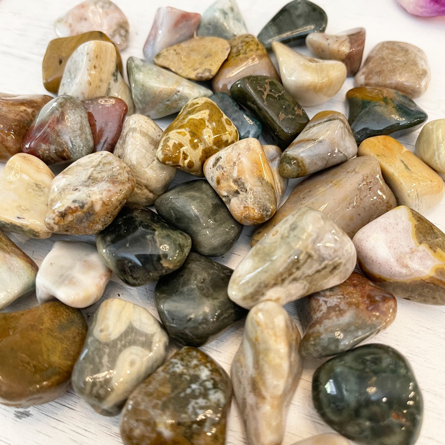 Wholesale Ocean Jasper Crystal Tumbles Lot
