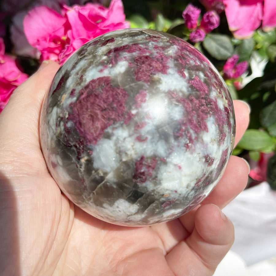 Rubellite Crystal Sphere