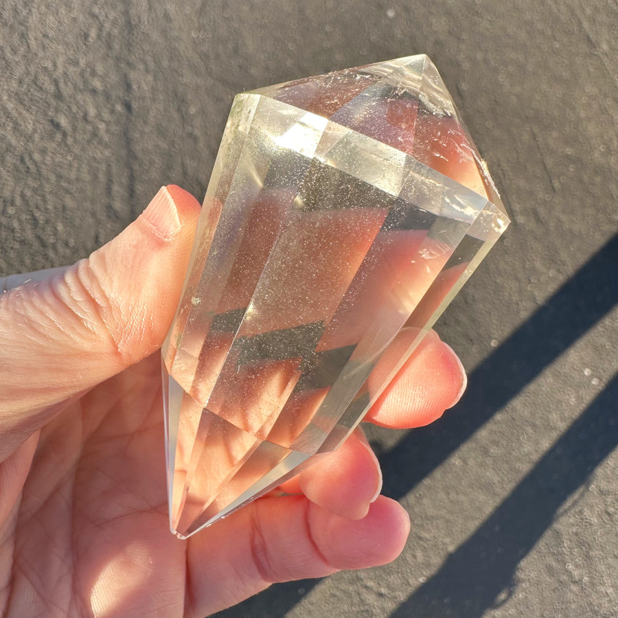 Chlorite Quartz Vogel Style Wand 12 Sided