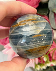 Rare Lemurian Aquatine Calcite Crystal Sphere