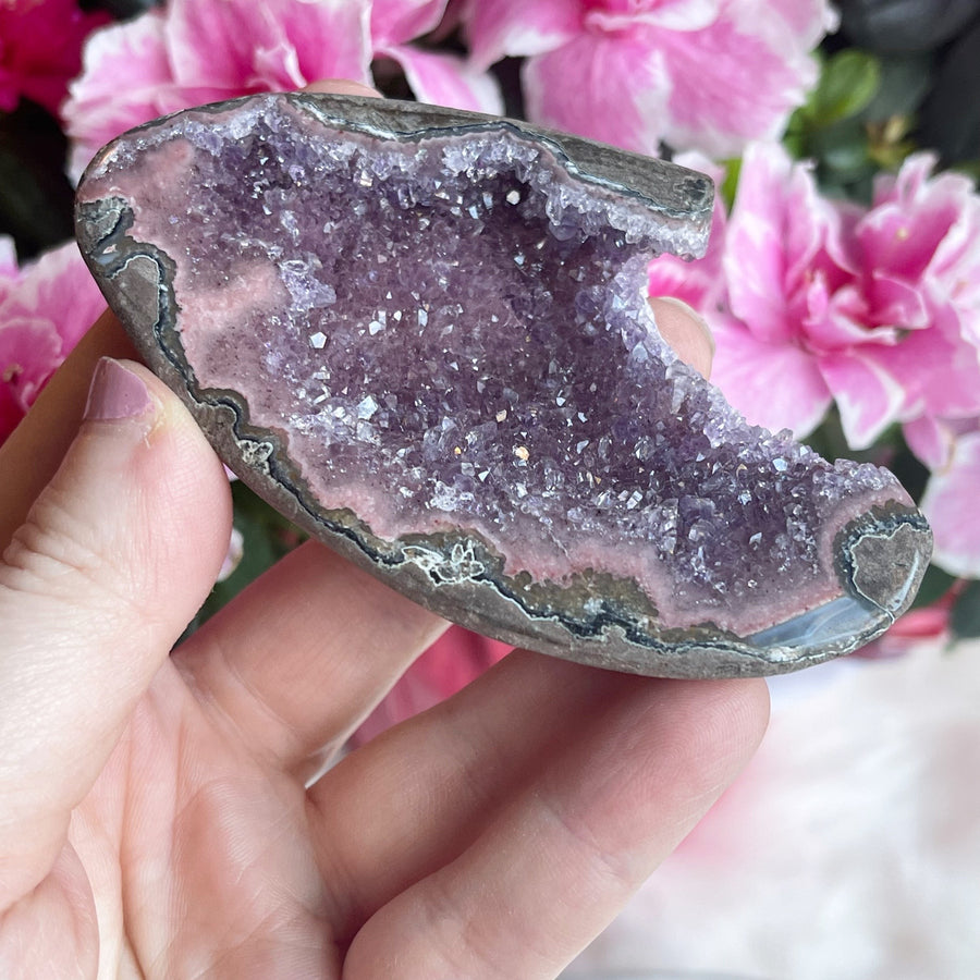Lavender Amethyst Geode Partially Polished