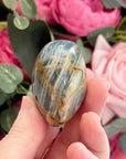 Lemurian Aquatine Calcite Gemstone Heart Grade AA
