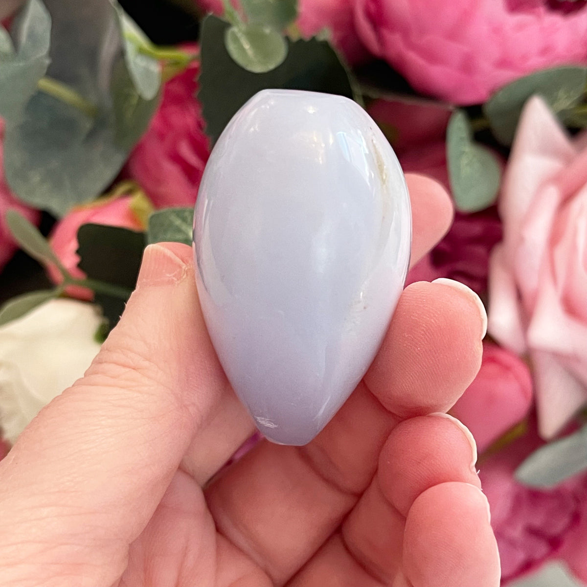 Blue Chalcedony Crystal Heart