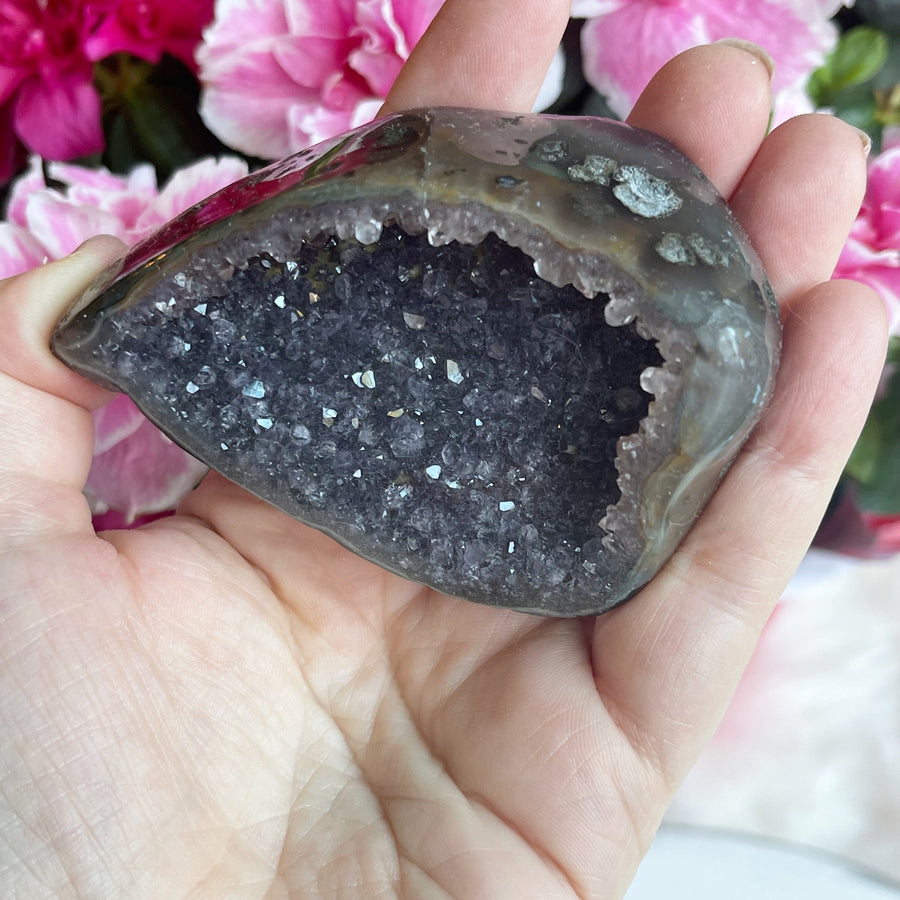 Amethyst Geode Partially Polished