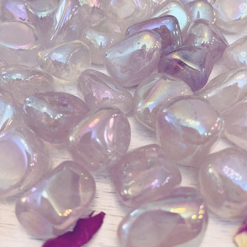 Wholesale Angel Aura Clear Quartz Tumbles