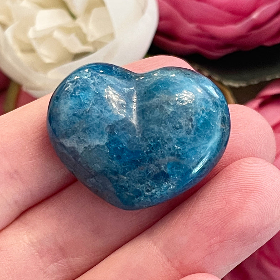 Blue Apatite Mini Crystal Heart