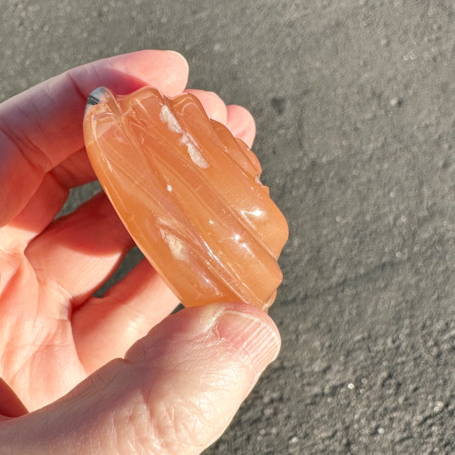 Calcite Crystal Rose Carving