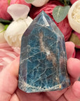 Blue Apatite Crystal Tower