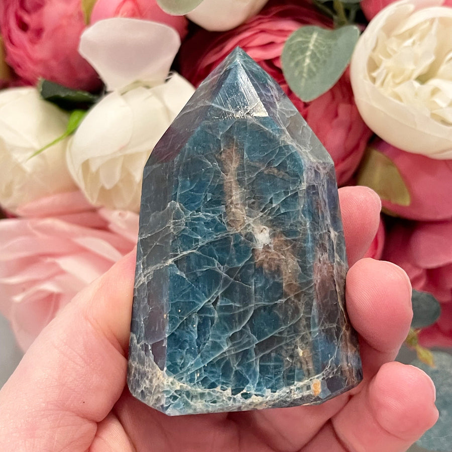 Blue Apatite Crystal Tower
