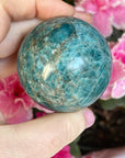 Blue Apatite Crystal Sphere