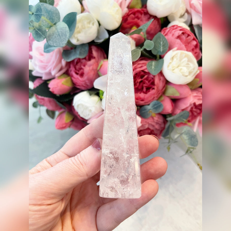 Clear Quartz Obelisk Tower