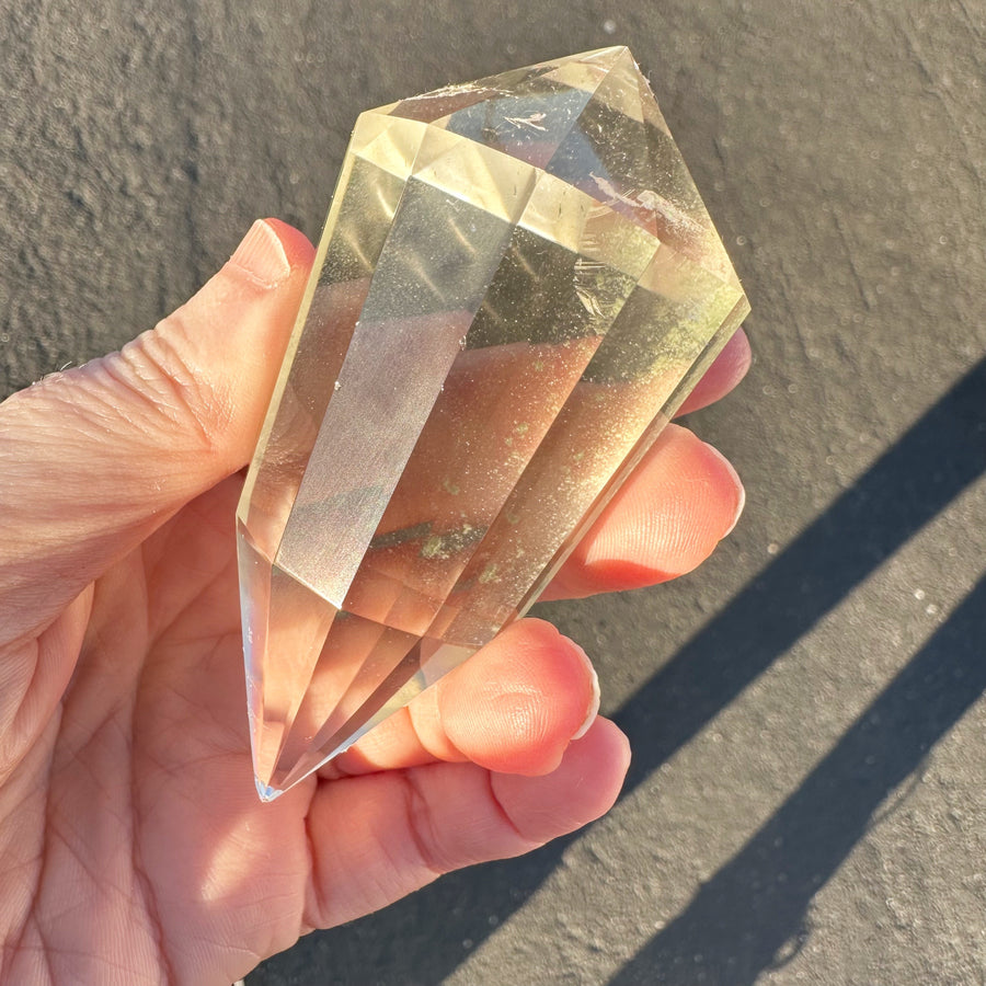 Chlorite Quartz Vogel Style Wand 12 Sided