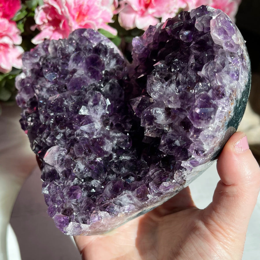 Huge Amethyst Geode Heart