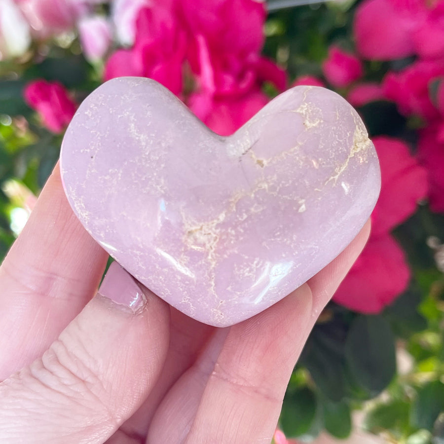 Rare Pink Phosphosiderite Crystal Heart