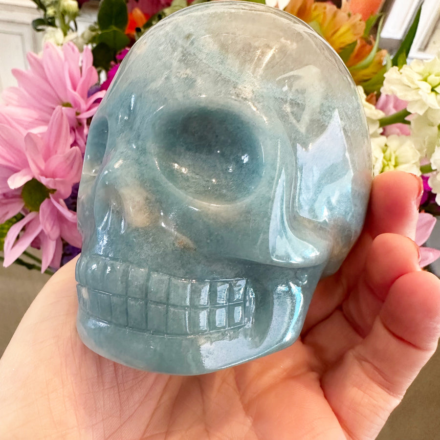 Trolleite Crystal Skull Carved by Leandro de Souza