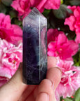 Purple Rainbow Fluorite Crystal Generator Tower