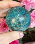 Blue Apatite Crystal Sphere