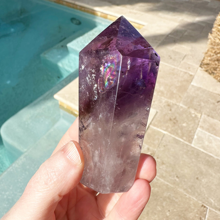 Ametrine Phantom Tower with Rainbows