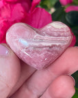 Rhodochrosite Crystal Heart Carving Grade A