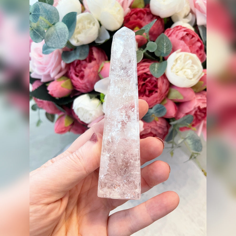 Clear Quartz Obelisk Tower