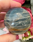 Rare Lemurian Aquatine Calcite Crystal Sphere
