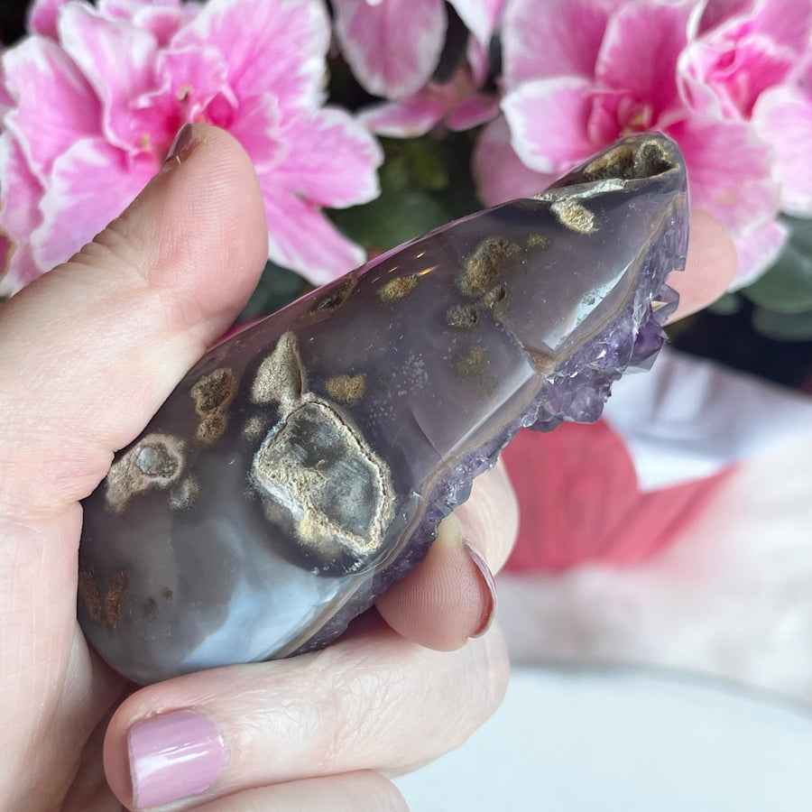 Amethyst Geode Partially Polished