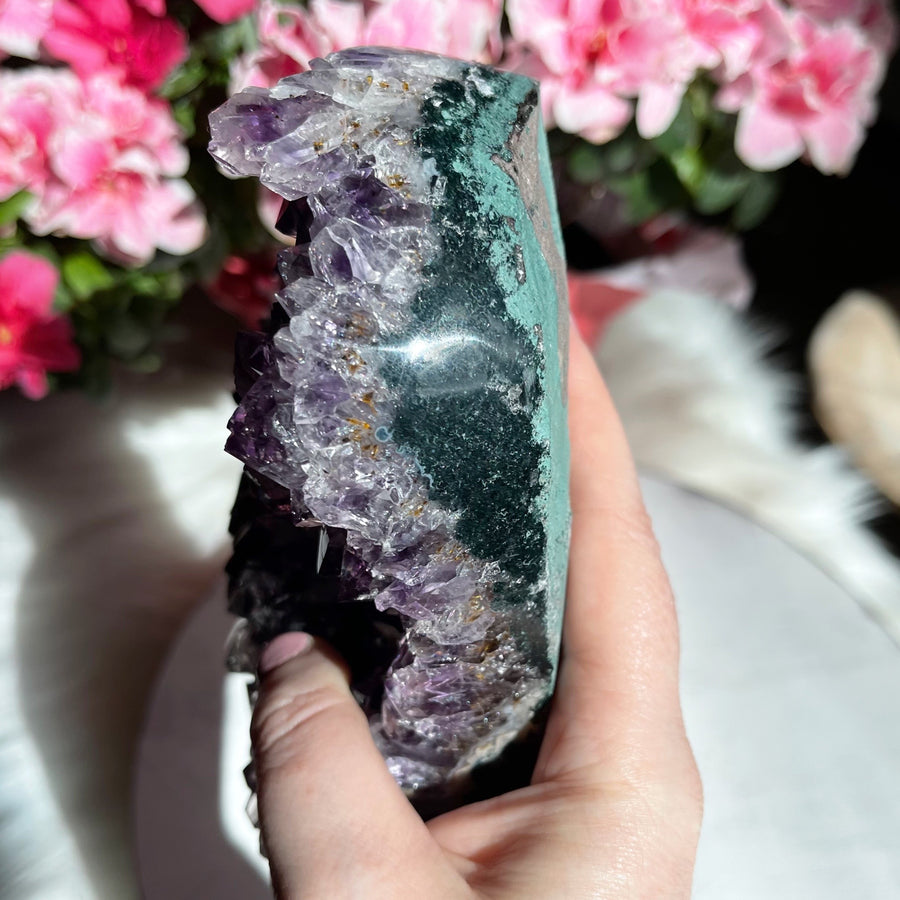 Huge Amethyst Geode Heart