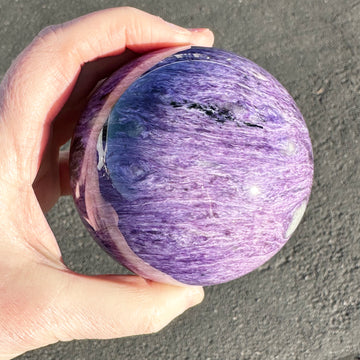 Large Charoite Crystal Sphere