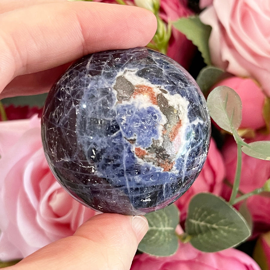 Natural Sodalite Crystal Sphere
