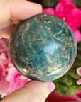 Blue Apatite Crystal Sphere