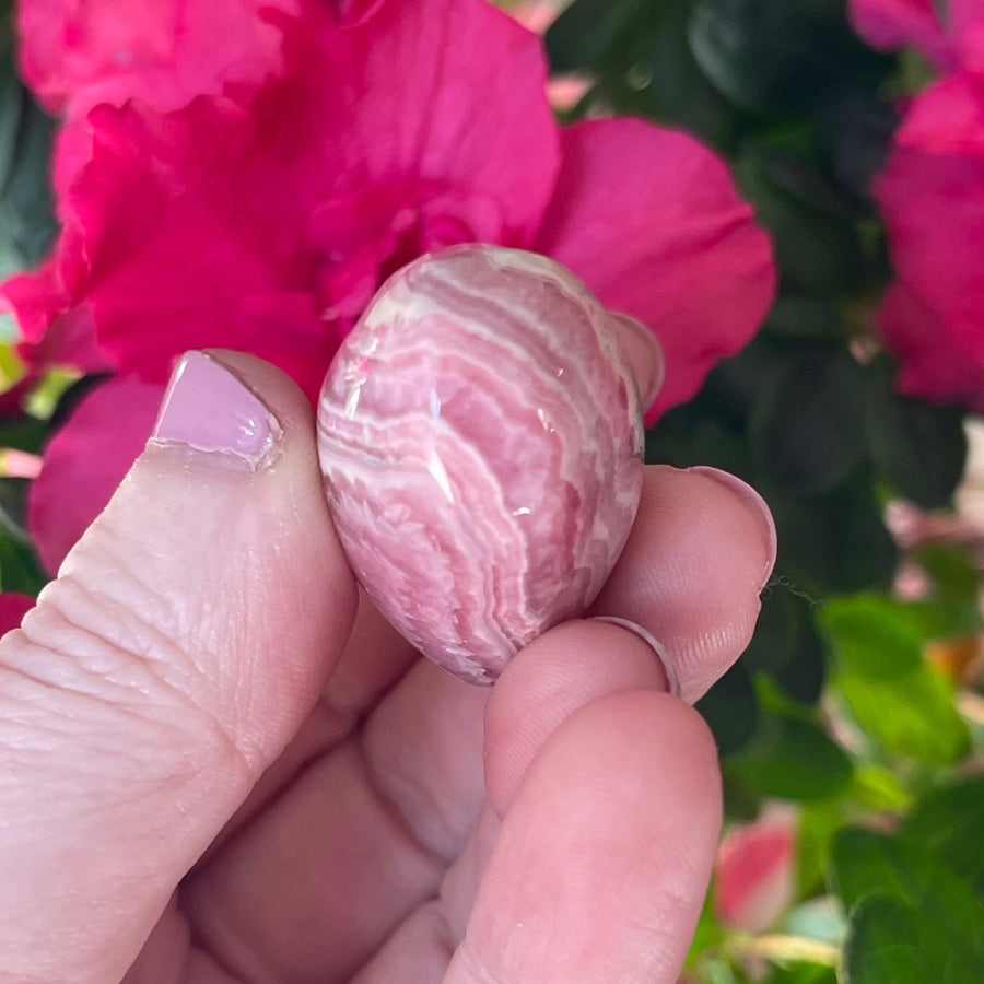 Rhodochrosite Crystal Heart Carving Grade A