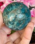 Blue Apatite Crystal Sphere
