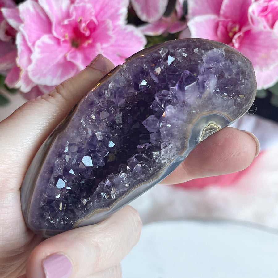 Amethyst Geode Partially Polished