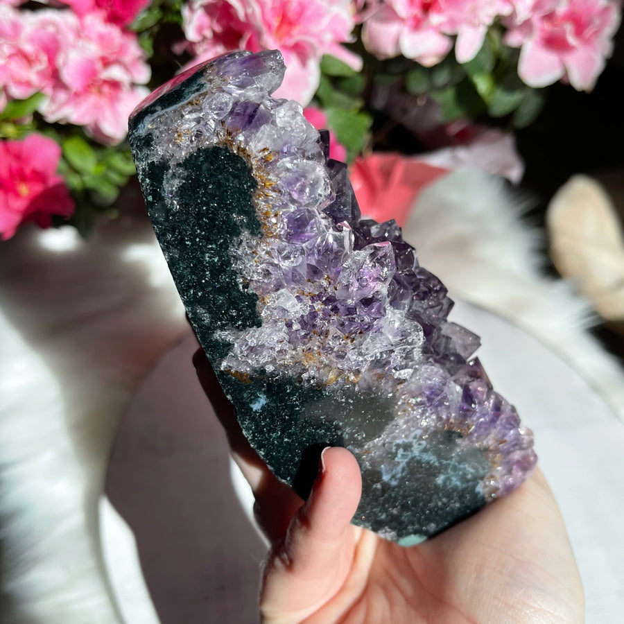 Huge Amethyst Geode Heart