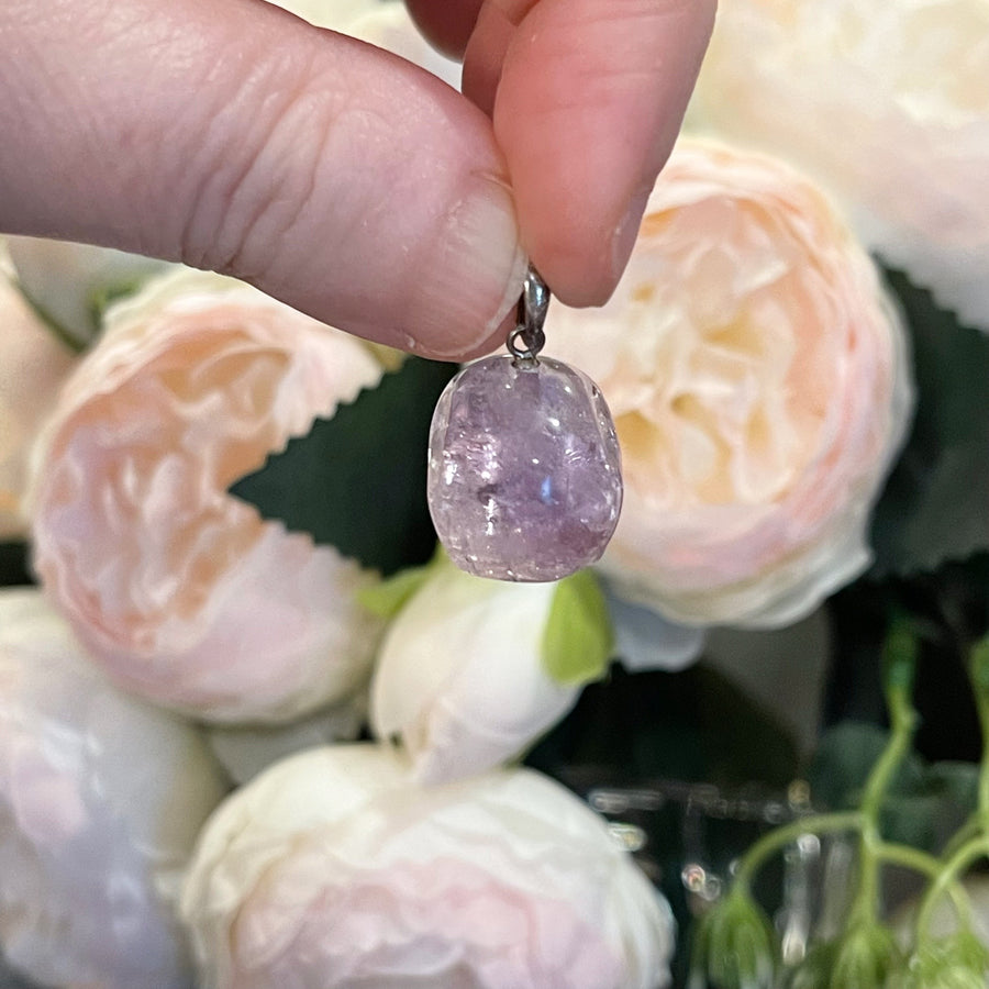 Amethyst Quartz Crystal Skull Pendants