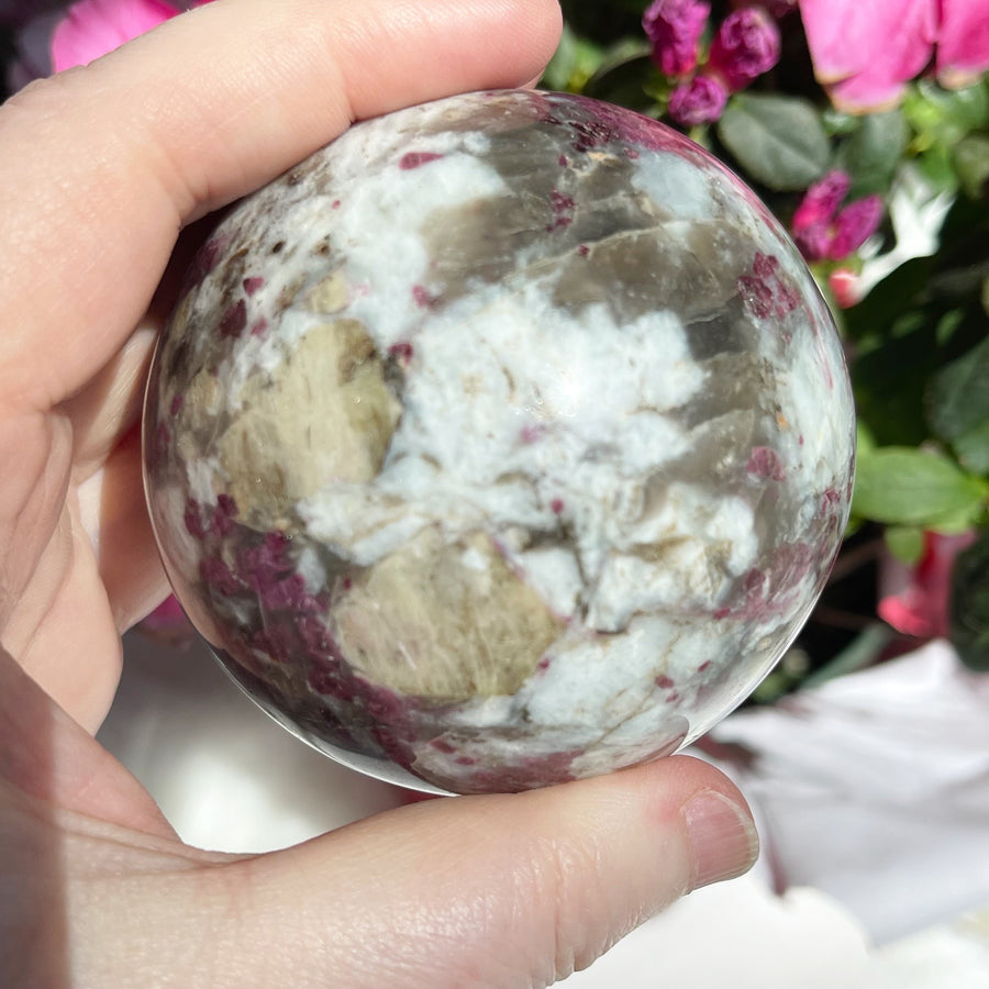 Rubellite Crystal Sphere