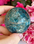 Blue Apatite Crystal Sphere