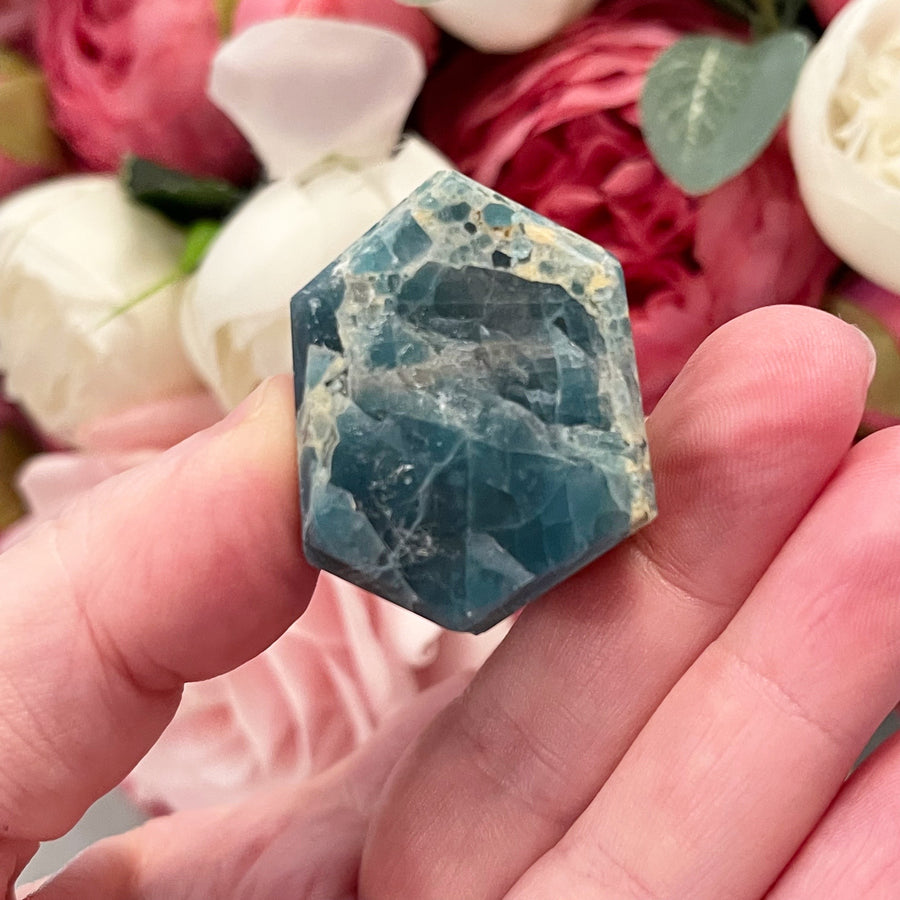 Blue Apatite Crystal Tower