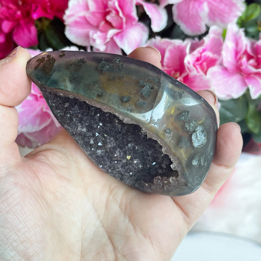 Amethyst Geode Partially Polished