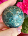 Blue Apatite Crystal Sphere