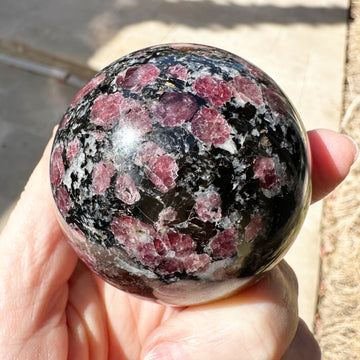Garnet in Biotite Crystal Sphere